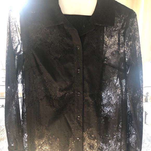 CAbi black lace blouse size small - Picture 4 of 6
